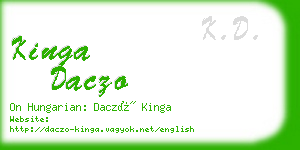 kinga daczo business card